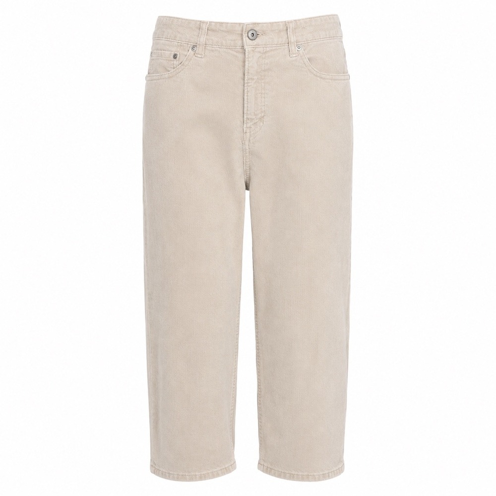 Y2K American Eagle Corduroy Pants Womens 16 Tan Stretch Cropped Indie Classic